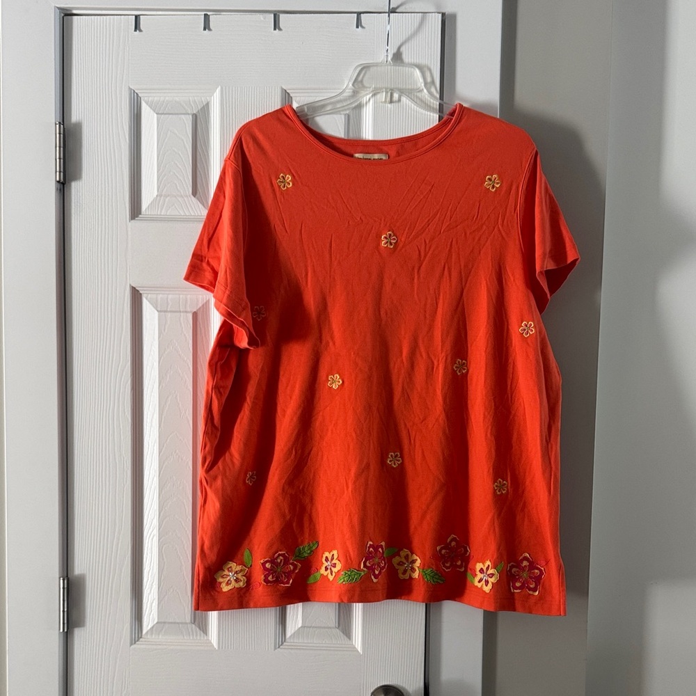 Bechamel Woman Bold Orange Cotton Top
